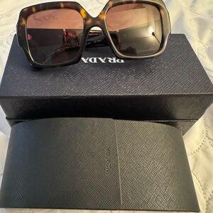 Prada Brown Oversized Sunglasses